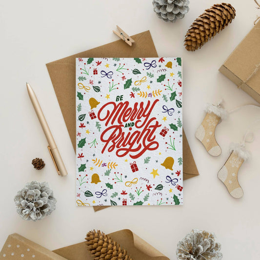 Merry & Bright Plantable Christmas Card