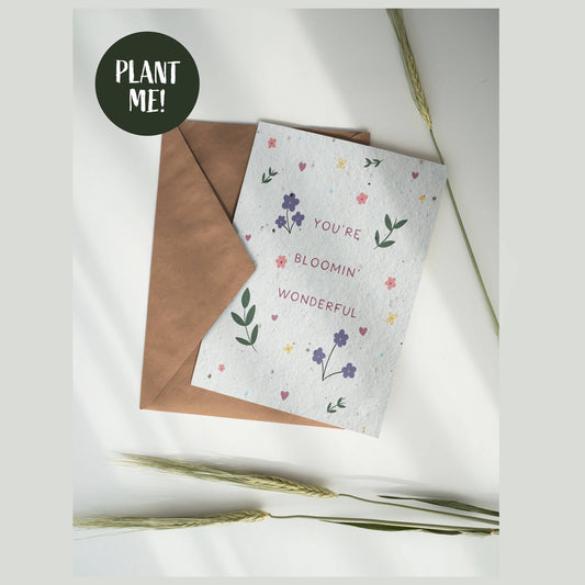 Blooming Wonderful Plantable Card