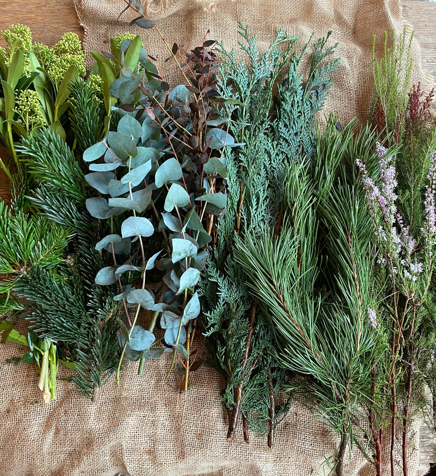 Luxury Mossed and Mixed Foliage Wreath Kit