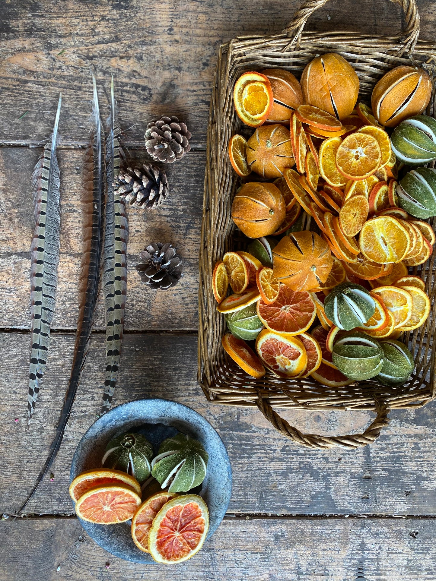 Dried Flower, Fruit and Feather Mix