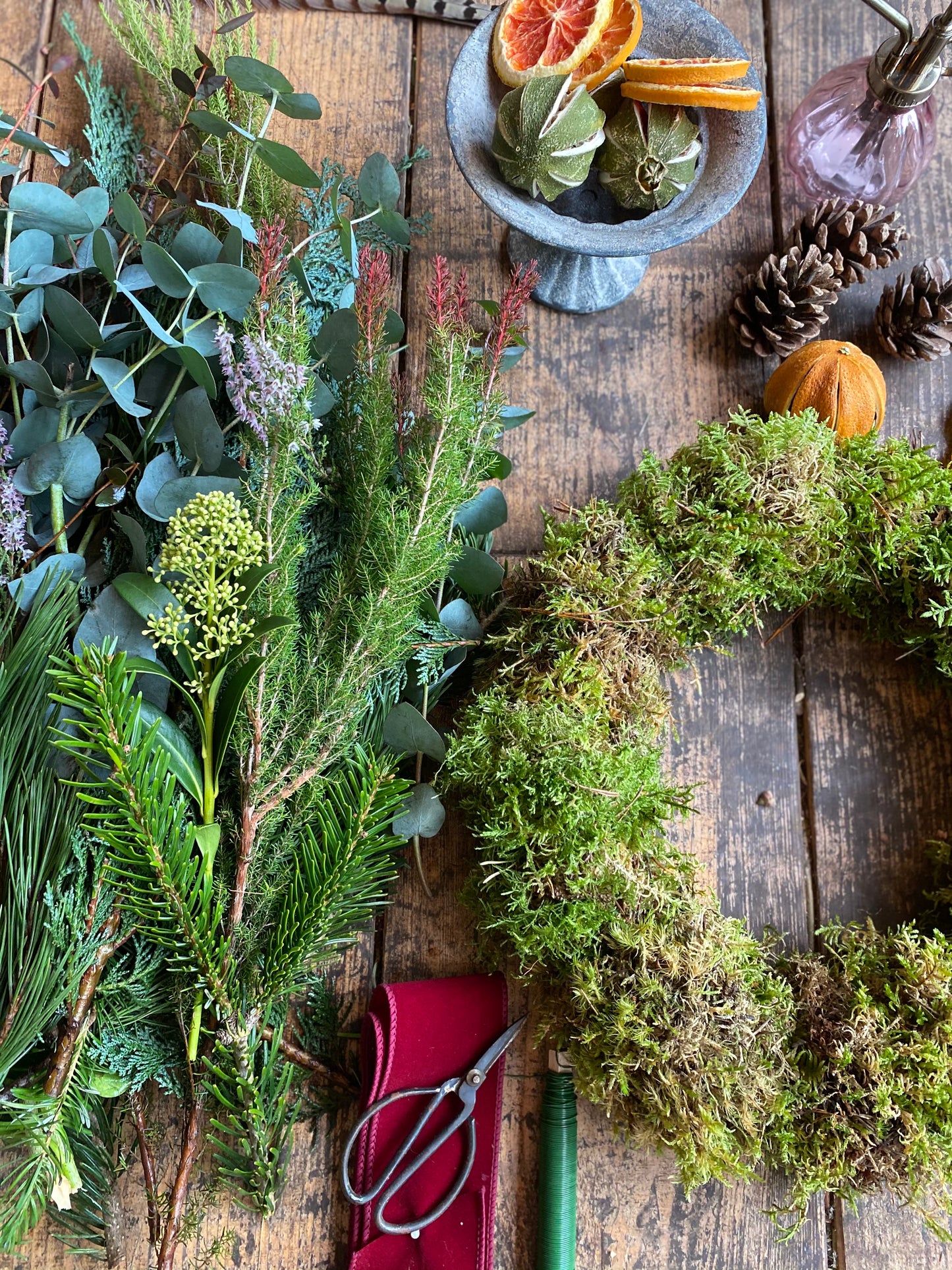 Luxury Mossed and Mixed Foliage Wreath Kit