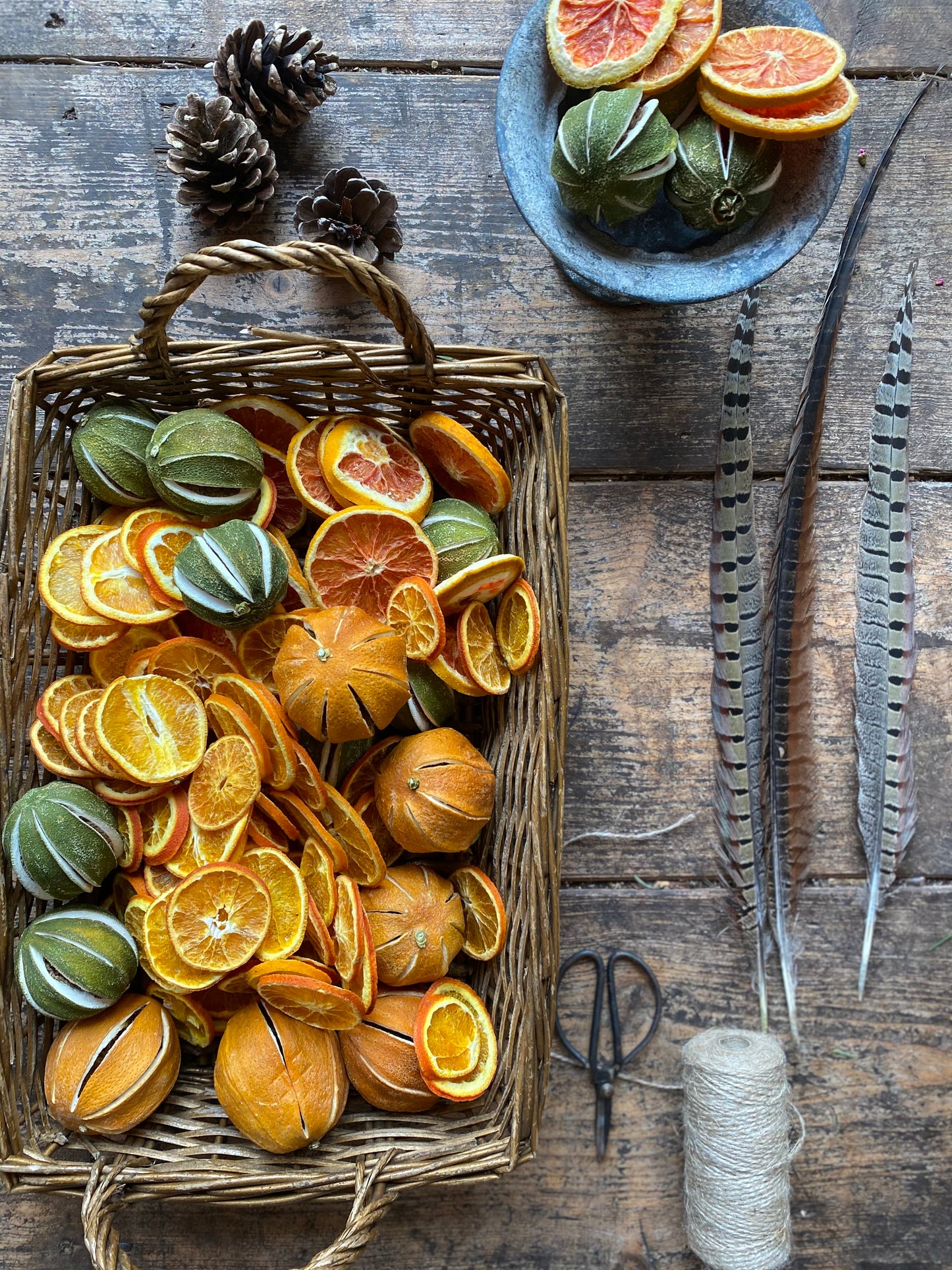 Dried Flower, Fruit and Feather Mix